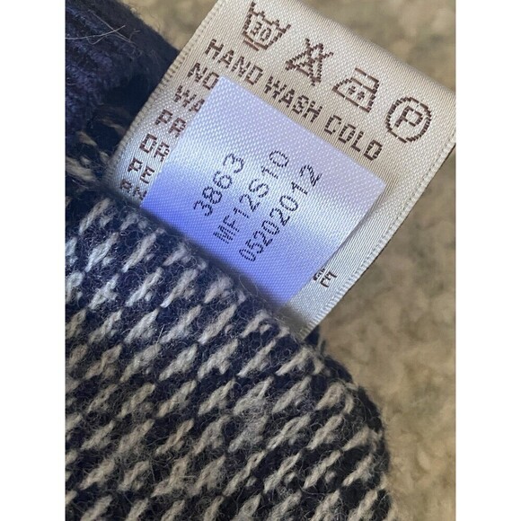 Peter Millar Sz M Merino Wool Cashmere 1/4 Blue/White Polka Dot Zip Knit Sweater - Picture 8 of 9